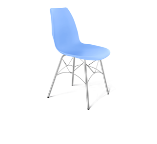 Кухонный стул SHT-ST29/S107 (голубой pan 278/хром лак) в Саратове