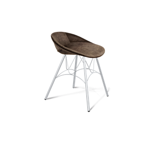 Обеденный стул SHT-ST19-SF1 / SHT-S100 (кофейный трюфель/хром лак) в Энгельсе