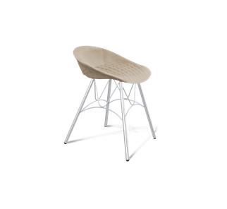 Обеденный стул SHT-ST19-SF1 / SHT-S100 (ванильный крем/хром лак) в Саратове
