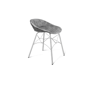 Обеденный стул SHT-ST19-SF1 / SHT-S107 (дымный/хром лак) в Саратове