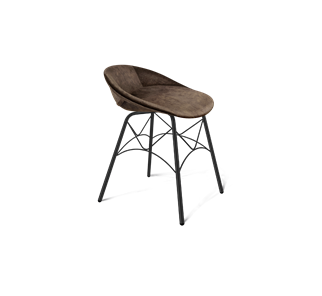 Обеденный стул SHT-ST19-SF1 / SHT-S107 (кофейный трюфель/черный муар) в Энгельсе