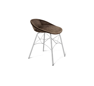 Обеденный стул SHT-ST19-SF1 / SHT-S107 (кофейный трюфель/хром лак) в Саратове