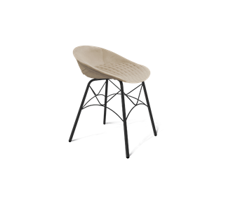 Обеденный стул SHT-ST19-SF1 / SHT-S107 (ванильный крем/черный муар) в Энгельсе