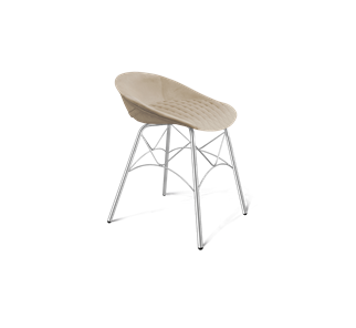 Обеденный стул SHT-ST19-SF1 / SHT-S107 (ванильный крем/хром лак) в Саратове