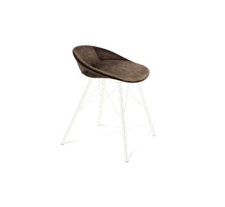 Обеденный стул SHT-ST19-SF1 / SHT-S37 (кофейный трюфель/белый муар) в Саратове
