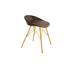 Обеденный стул SHT-ST19-SF1 / SHT-S37 (кофейный трюфель/золото) в Саратове