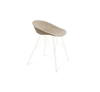 Обеденный стул SHT-ST19-SF1 / SHT-S37 (ванильный крем/белый муар) в Саратове