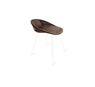 Обеденный стул SHT-ST19-SF1 / SHT-S95-1 (кофейный трюфель/белый муар) в Энгельсе