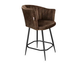Полубарный стул SHT-ST42-1 / SHT-S148-1 (кофейный трюфель/черный муар) в Энгельсе