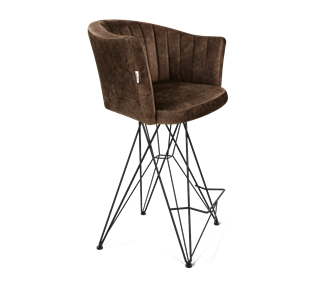 Полубарный стул SHT-ST42-1 / SHT-S66-1 (кофейный трюфель/черный муар) в Саратове