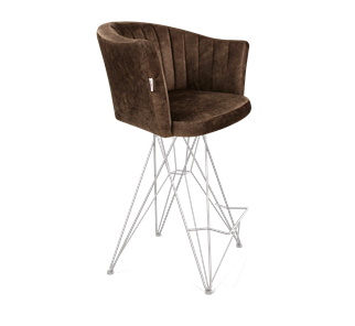 Полубарный стул SHT-ST42-1 / SHT-S66-1 (кофейный трюфель/хром лак) в Саратове