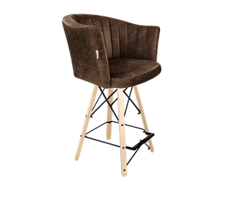 Полубарный стул SHT-ST42-1 / SHT-S80-1 (кофейный трюфель/прозрачный лак/черный) в Энгельсе