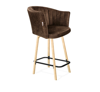 Полубарный стул SHT-ST42-1 / SHT-S94-1 (кофейный трюфель/прозрачный лак/черный муар) в Энгельсе