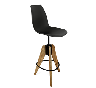 Барный стул SHT-ST29/S92 (черный/брашированный коричневый/черный муар) в Энгельсе