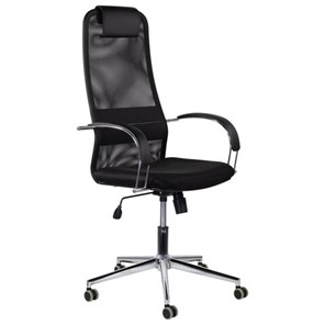 Кресло Brabix Premium Pilot EX-610 CH (хром, ткань-сетка, черное) 532417 в Саратове
