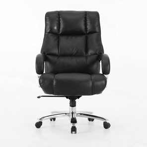 Кресло Brabix Premium Bomer HD-007 (рециклированная кожа, хром, черное) 531939 в Саратове