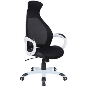 Офисное кресло Brabix Premium Genesis EX-517 (пластик белый, ткань/экокожа/сетка черная) 531573 в Энгельсе