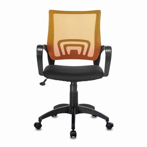 Компьютерное кресло Brabix Fly MG-396 (с подлокотниками, сетка, оранжевое/черное) 532084 в Саратове