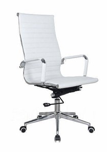 Офисное кресло В108 экокожа / хром, White ( белый) в Энгельсе