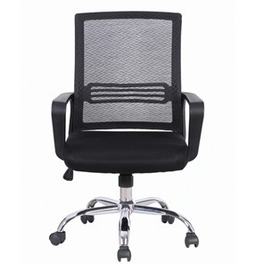 Кресло офисное Brabix Daily MG-317 (с подлокотниками, хром, черное) 531833 в Энгельсе