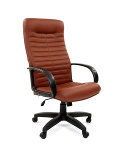 Кресло компьютерное CHAIRMAN 480 LT, экокожа, цвет коричневый в Саратове