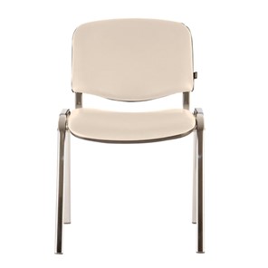 Офисный стул Brabix Iso CF-001 (хромированный каркас, кожзам бежевый) 531425 в Саратове