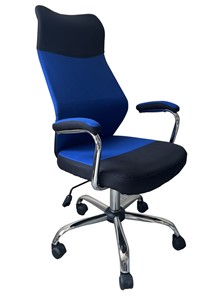 Кресло компьютерное C168 черный/синий в Саратове