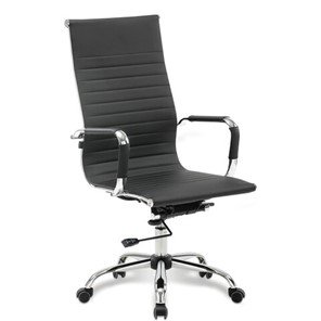 Офисное кресло BRABIX "Energy EX-509", экокожа, хром, черное, 530862 в Саратове