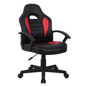Офисное кресло BRABIX "Spark GM-201", экокожа, черное/красное, 532503 в Энгельсе