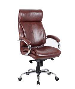 Кресло офисное CHAIRMAN 423 Экокожа коричневая в Саратове