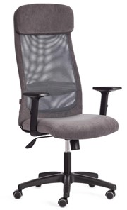 Компьютерное кресло PROFIT PLT флок/ткань, серый, 29/W-12, арт.20537 в Саратове