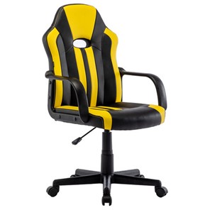 Офисное кресло RABIX "Stripe GM-202", экокожа, черное/желтое, 532510 в Саратове