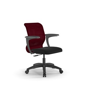 Кресло компьютерное SU-M-4/подл.160/осн.005 бордовый/черный в Саратове