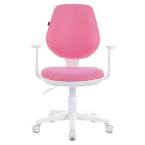 Кресло Brabix Fancy MG-201W (с подлокотниками, пластик белый, розовое) 532409 в Энгельсе
