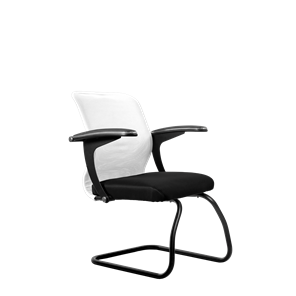 Офисный стул Метта SU-M-4/подл.160/осн.008, Белый/Черный в Саратове