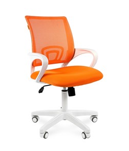Офисное кресло CHAIRMAN 696 white, ткань, цвет оранжевый в Энгельсе