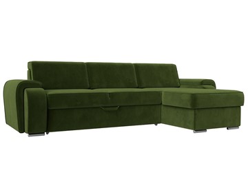 Угловой раскладной диван Лига-025, Зеленый (Микровельвет) в Энгельсе