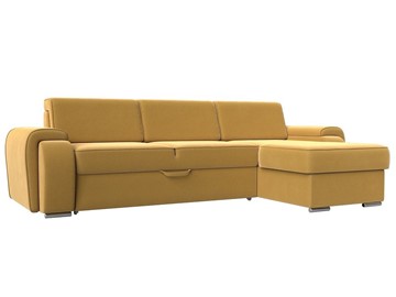 Угловой раскладной диван Лига-025, Желтый (Микровельвет) в Энгельсе