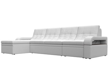 Угловой раскладной диван Лига-035 Лонг, Белый (Экокожа) в Энгельсе
