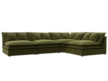 Угловой диван Лига-040, Зеленый (микровельвет) в Энгельсе