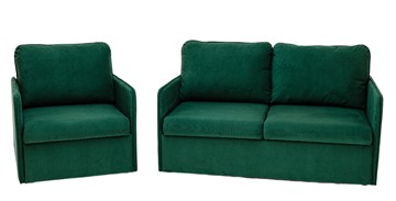 Комплект мебели Brendoss Амира зеленый диван + кресло в Саратове
