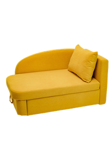 Мягкий диван правый Brendoss Тедди желтый в Саратове