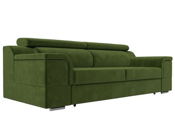 Прямой диван Лига-003 НПБ, Зеленый (Микровельвет) в Саратове