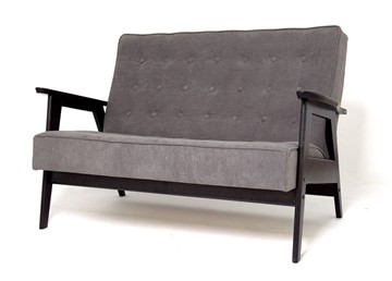 Прямой диван Ретро, двухместный (Темный тон / RS 15 - темно-серый) в Саратове