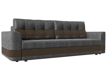 Прямой диван Честер, Серый/коричневый (рогожка) в Саратове