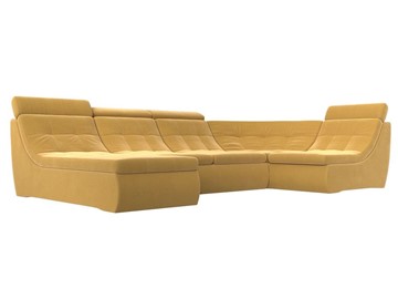 Модульный раскладной диван Холидей люкс, Желтый (микровельвет) в Саратове