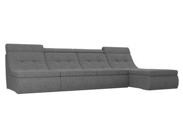 Модульный угловой диван Холидей люкс, Серый (рогожка) в Саратове