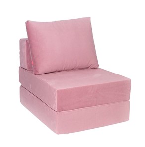 Бескаркасное кресло-кровать Окта, велюр пыльная роза в Саратове