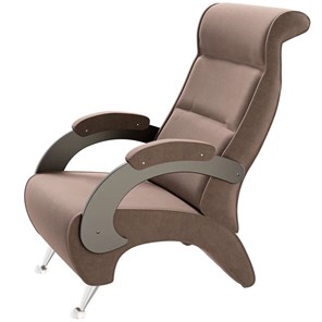 Кресло Деметрио 9Д (каркас венге, м/э коричневый) в Саратове