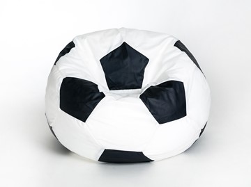 Кресло-мешок Мяч малый, бело-черный в Балаково